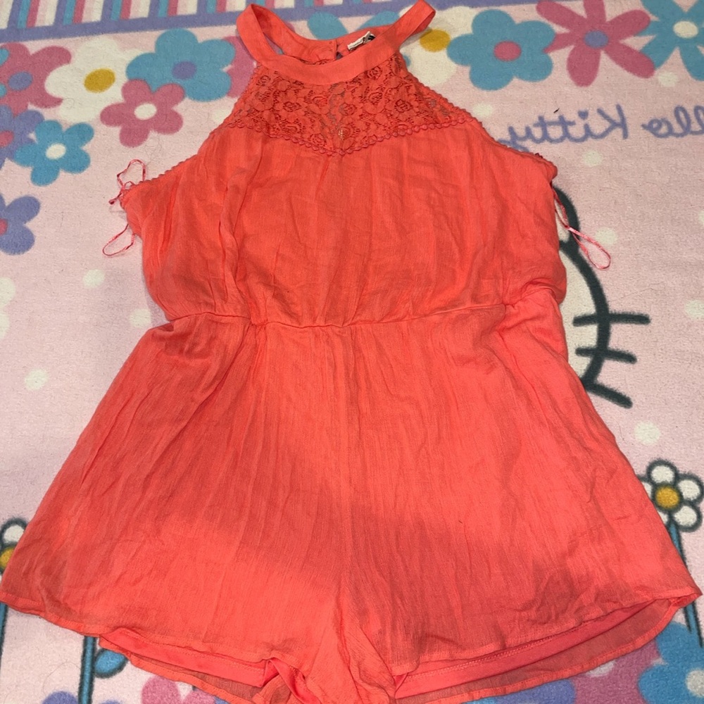 Red camel romper